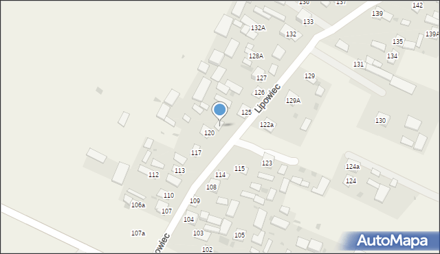 Lipowiec, Lipowiec, 122, mapa Lipowiec
