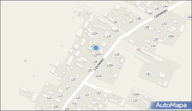 Lipowiec, Lipowiec, 127, mapa Lipowiec