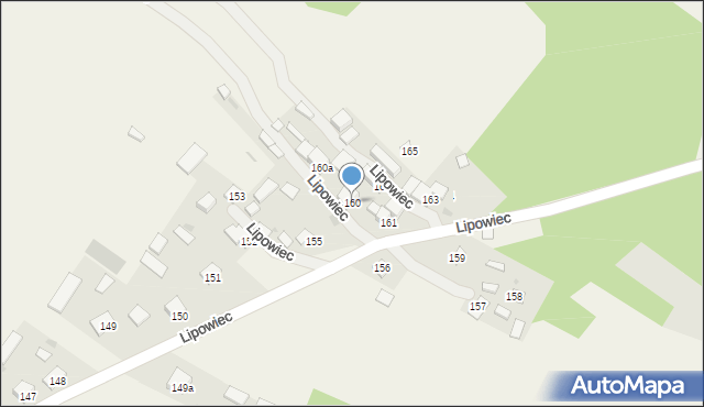 Lipowiec, Lipowiec, 160, mapa Lipowiec