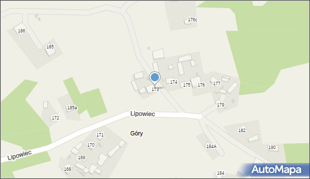 Lipowiec, Lipowiec, 173, mapa Lipowiec