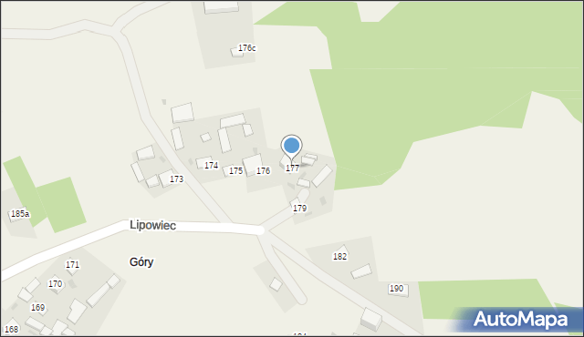 Lipowiec, Lipowiec, 177, mapa Lipowiec