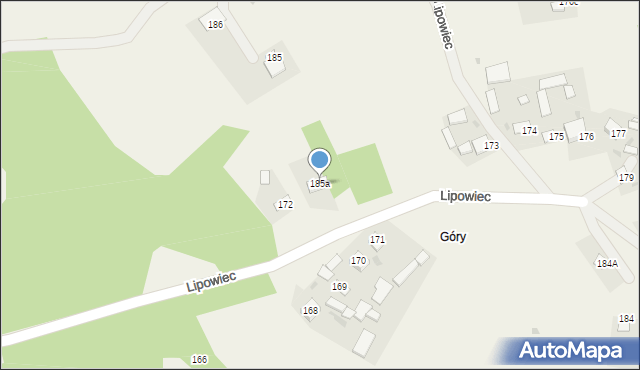 Lipowiec, Lipowiec, 185a, mapa Lipowiec