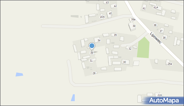 Lipowiec, Lipowiec, 33, mapa Lipowiec