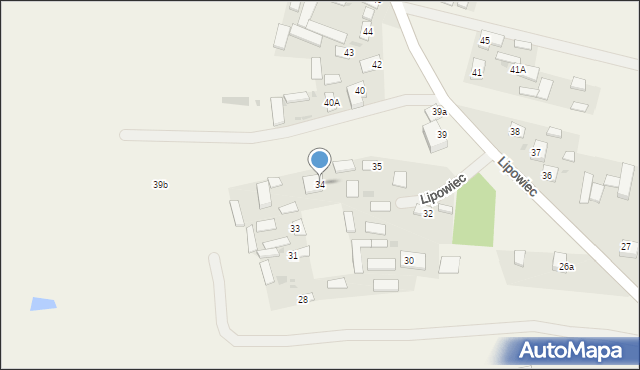 Lipowiec, Lipowiec, 34, mapa Lipowiec