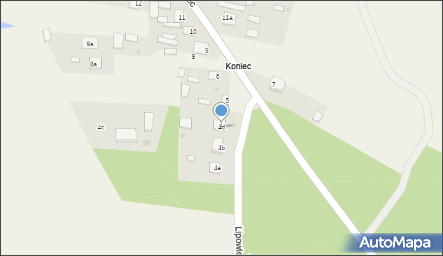 Lipowiec, Lipowiec, 4d, mapa Lipowiec