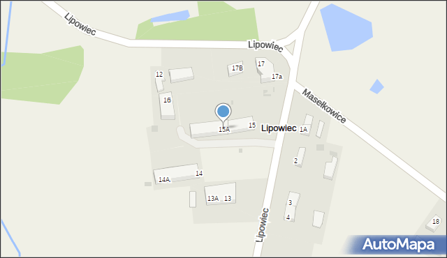 Lipowiec, Lipowiec, 15A, mapa Lipowiec