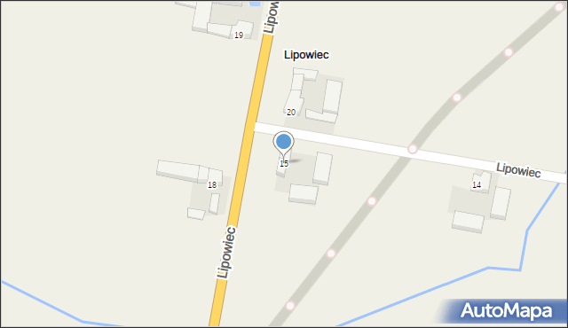 Lipowiec, Lipowiec, 15, mapa Lipowiec