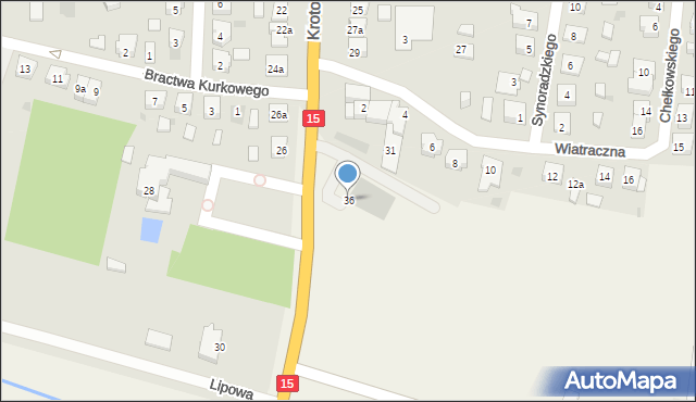 Lipowiec, Lipowiec, 36, mapa Lipowiec