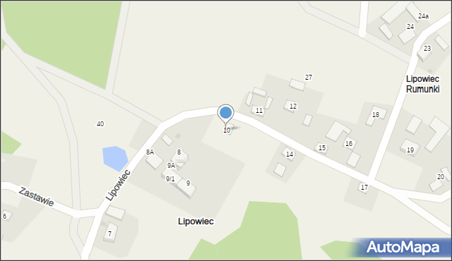 Lipowiec, Lipowiec, 10, mapa Lipowiec