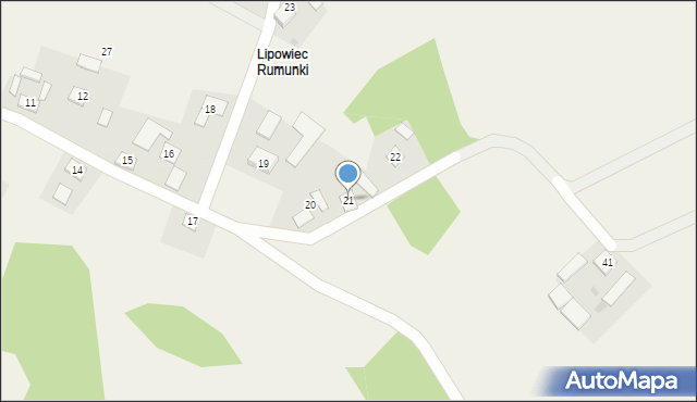 Lipowiec, Lipowiec, 21, mapa Lipowiec