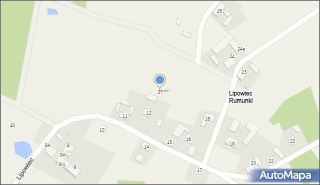 Lipowiec, Lipowiec, 27, mapa Lipowiec