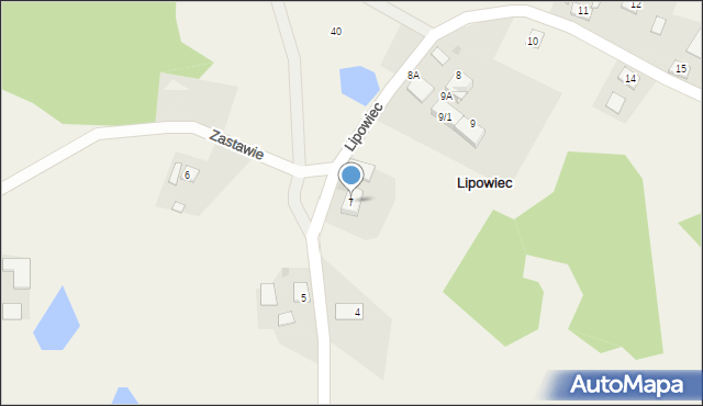 Lipowiec, Lipowiec, 7, mapa Lipowiec