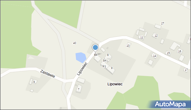 Lipowiec, Lipowiec, 8A, mapa Lipowiec