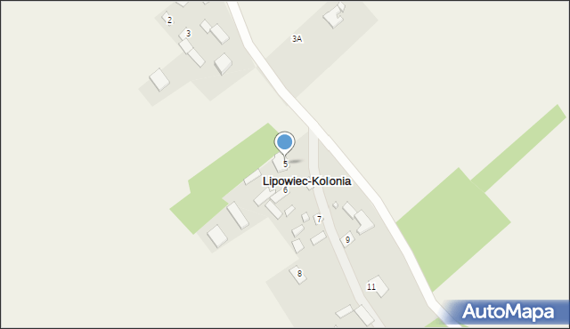 Lipowiec-Kolonia, Lipowiec-Kolonia, 5, mapa Lipowiec-Kolonia