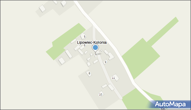 Lipowiec-Kolonia, Lipowiec-Kolonia, 7, mapa Lipowiec-Kolonia