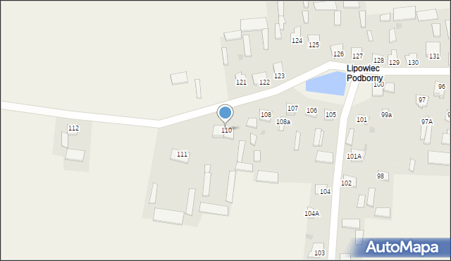 Lipowiec Kościelny, Lipowiec Kościelny, 110, mapa Lipowiec Kościelny