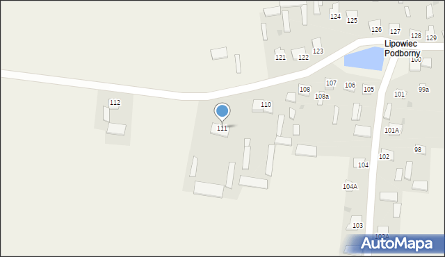 Lipowiec Kościelny, Lipowiec Kościelny, 111, mapa Lipowiec Kościelny