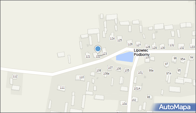 Lipowiec Kościelny, Lipowiec Kościelny, 122, mapa Lipowiec Kościelny