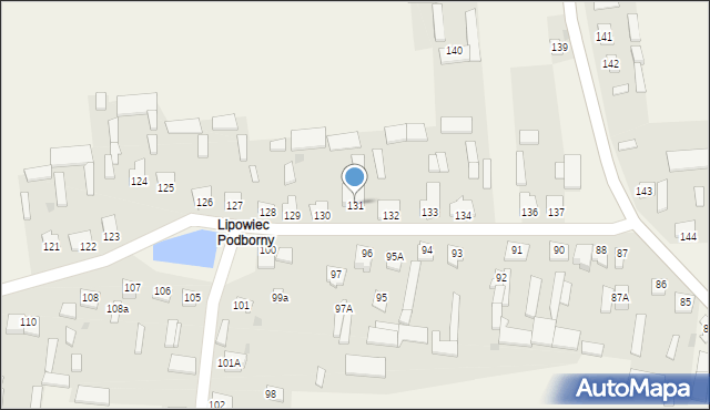 Lipowiec Kościelny, Lipowiec Kościelny, 131, mapa Lipowiec Kościelny