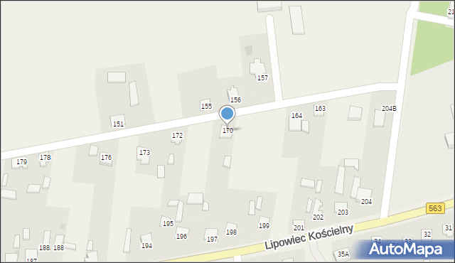 Lipowiec Kościelny, Lipowiec Kościelny, 170, mapa Lipowiec Kościelny