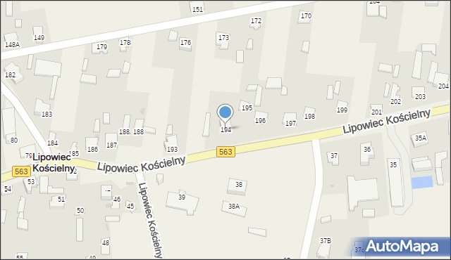 Lipowiec Kościelny, Lipowiec Kościelny, 194, mapa Lipowiec Kościelny