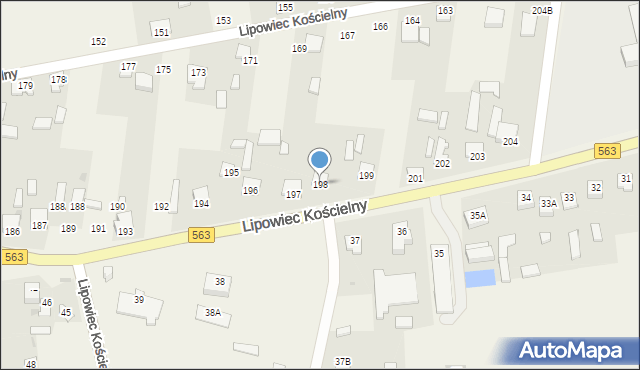 Lipowiec Kościelny, Lipowiec Kościelny, 198, mapa Lipowiec Kościelny
