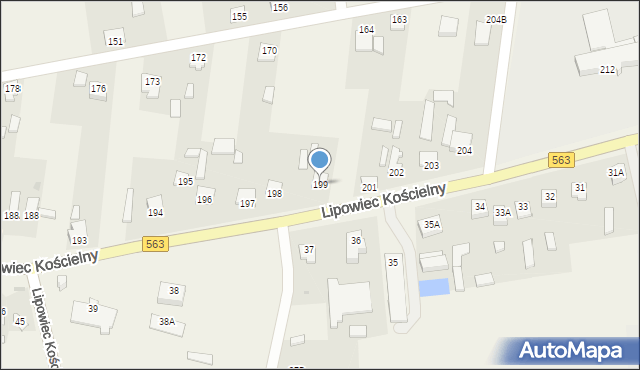 Lipowiec Kościelny, Lipowiec Kościelny, 199, mapa Lipowiec Kościelny