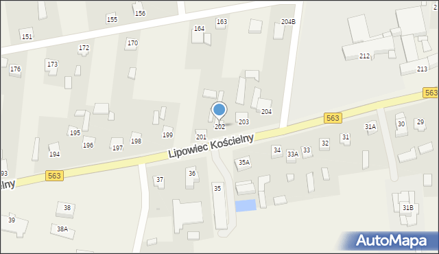 Lipowiec Kościelny, Lipowiec Kościelny, 202, mapa Lipowiec Kościelny