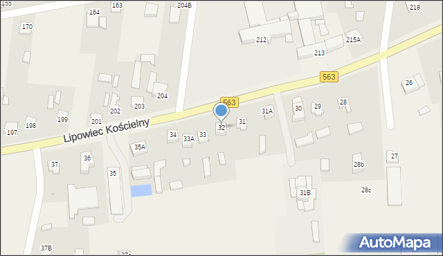 Lipowiec Kościelny, Lipowiec Kościelny, 32, mapa Lipowiec Kościelny