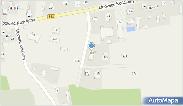 Lipowiec Kościelny, Lipowiec Kościelny, 37B, mapa Lipowiec Kościelny