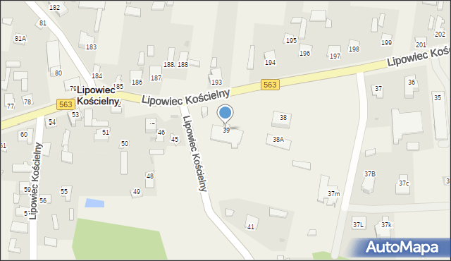 Lipowiec Kościelny, Lipowiec Kościelny, 39, mapa Lipowiec Kościelny