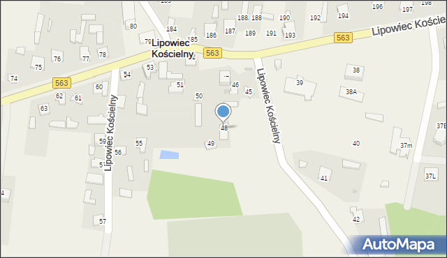 Lipowiec Kościelny, Lipowiec Kościelny, 48, mapa Lipowiec Kościelny
