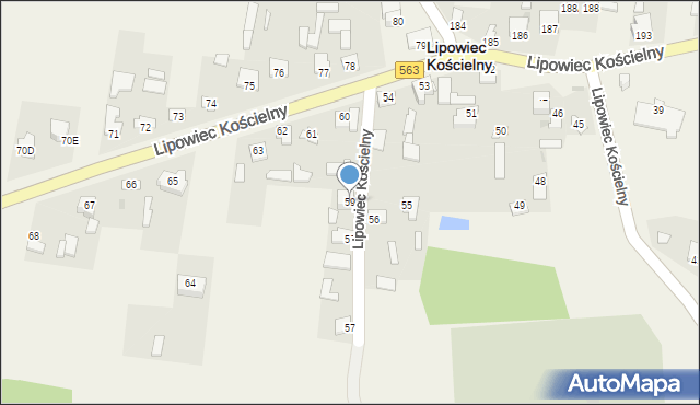 Lipowiec Kościelny, Lipowiec Kościelny, 59, mapa Lipowiec Kościelny