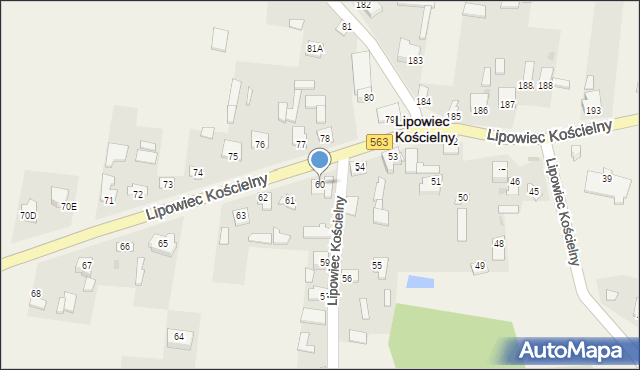 Lipowiec Kościelny, Lipowiec Kościelny, 60, mapa Lipowiec Kościelny