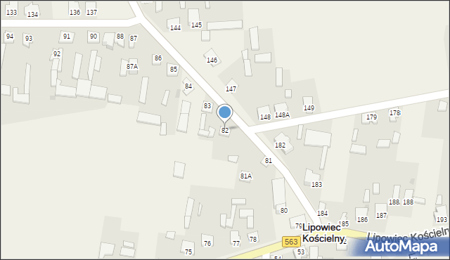 Lipowiec Kościelny, Lipowiec Kościelny, 82, mapa Lipowiec Kościelny