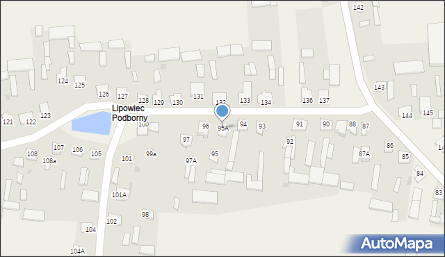 Lipowiec Kościelny, Lipowiec Kościelny, 95A, mapa Lipowiec Kościelny