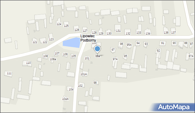 Lipowiec Kościelny, Lipowiec Kościelny, 99a, mapa Lipowiec Kościelny