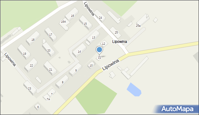 Lipowina, Lipowina, 11, mapa Lipowina