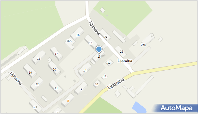 Lipowina, Lipowina, 13, mapa Lipowina