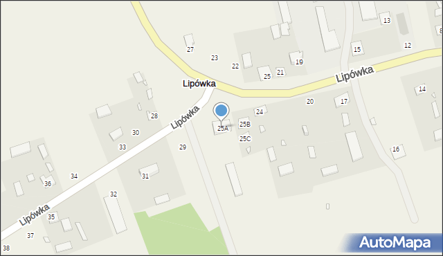 Lipówka, Lipówka, 25A, mapa Lipówka