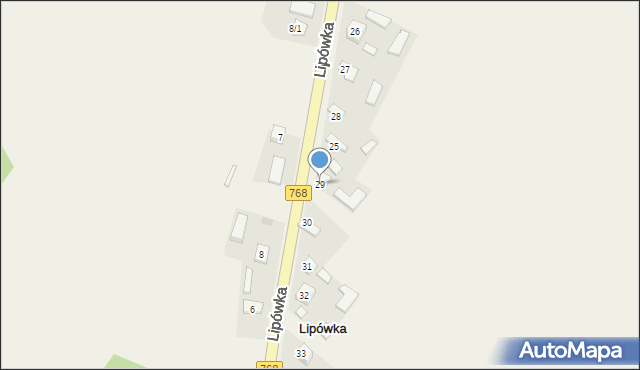 Lipówka, Lipówka, 29, mapa Lipówka