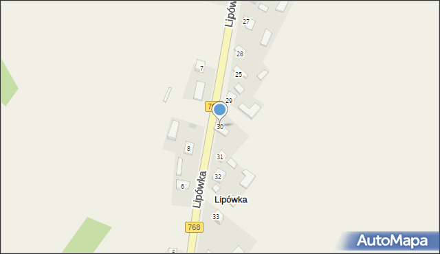 Lipówka, Lipówka, 30, mapa Lipówka