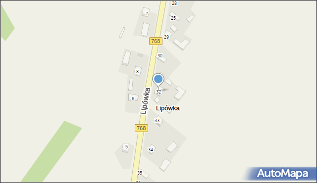 Lipówka, Lipówka, 32, mapa Lipówka