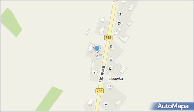 Lipówka, Lipówka, 8, mapa Lipówka