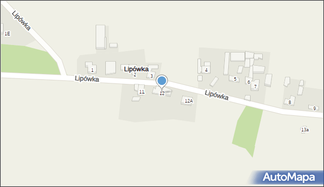 Lipówka, Lipówka, 12, mapa Lipówka