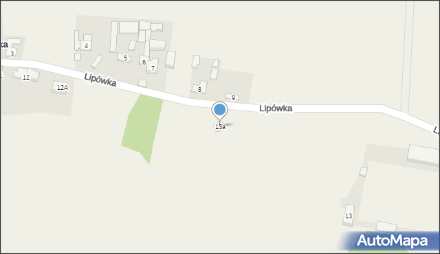 Lipówka, Lipówka, 13a, mapa Lipówka