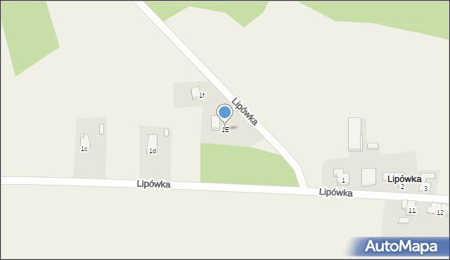 Lipówka, Lipówka, 1E, mapa Lipówka