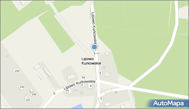 Lipowo Kurkowskie, Lipowo Kurkowskie, 7, mapa Lipowo Kurkowskie