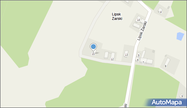 Lipsk Żarski, Lipsk Żarski, 11, mapa Lipsk Żarski