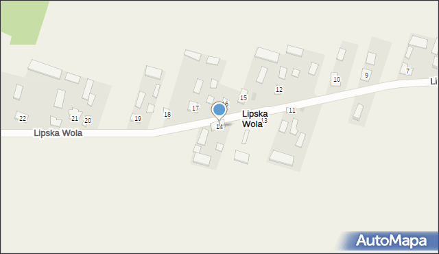 Lipska Wola, Lipska Wola, 14, mapa Lipska Wola